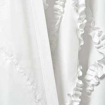 Lush Decor Avon Window Curtain Sydney Throw Blanket, 54"W x 84"L, White