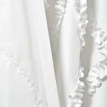 Lush Decor Avon Window Curtain Sydney Throw Blanket, 54"W x 84"L, White