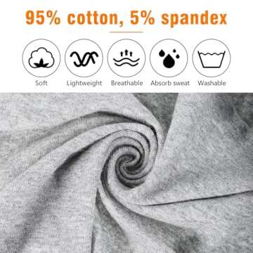 6 Pack Wide Headbands for Women, Cotton Stretchy Headband for Women Non Slip Sports Head Bands for W...