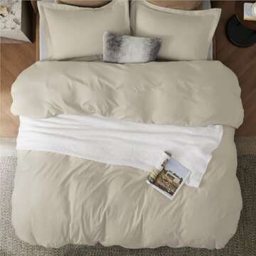 Bedsure California King Size Duvet Cover Set