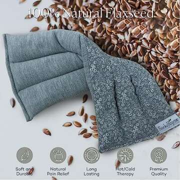 SacksyThyme Microwave Heating Pad for Back, Neck, Menstrual Cramps, Shoulders, Leg Pain Relief - Hot...