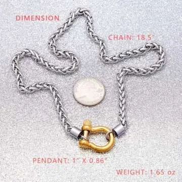 Wolentty Heavy Screw Anchor Necklace 18.5" Foxtail Chain