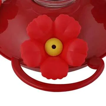 Perky-Pet 137TF-2 Tf 1 16 oz Red Hibiscus Top Fill Plastic Hummingbird Feeder
