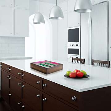 Cozee Bay Bamboo Bag Storage Organizer for Kitchen Drawer, Baggie organizer, Compatible with Gallon, Quart, Sandwich and Snack Variety Size Bags (Vintage Brown)