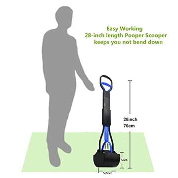 Living Express 28'' Dog Pooper Scooper for Large Dogs