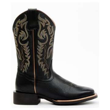 Shyanne Women's Shay Western Performance Boot Square Toe - BSWSP24P10 10 M US Black