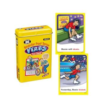 Super Duper Publications | Regular Past Tense Verbs and Irregular Verbs Fun Deck Cards Bundle | Educational Learning Resource for Children