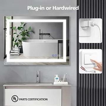 DR.LUX LED Bathroom Mirror with Anti-Fog and Dimming Feature