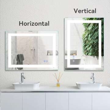 DR.LUX LED Bathroom Mirror with Anti-Fog and Dimming Feature