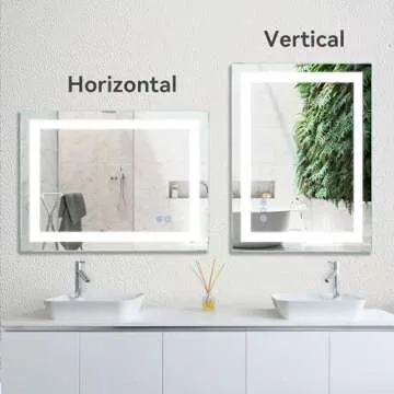 DR.LUX LED Bathroom Mirror with Anti-Fog and Dimming Feature