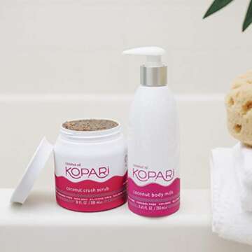 Kopari Body care Dream Team - Coconut Crush Scrub Exfoliant and Coconut Body Milk Hydration - With 1...