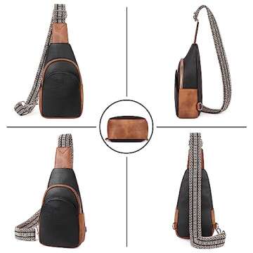 CLUCI Small Sling Bag for Women,Vegan Leather Crossbody Bags for Women,Fanny Packs with Guitar Strap