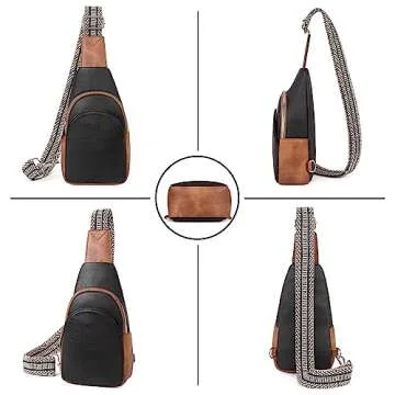 CLUCI Small Sling Bag for Women,Vegan Leather Crossbody Bags for Women,Fanny Packs with Guitar Strap