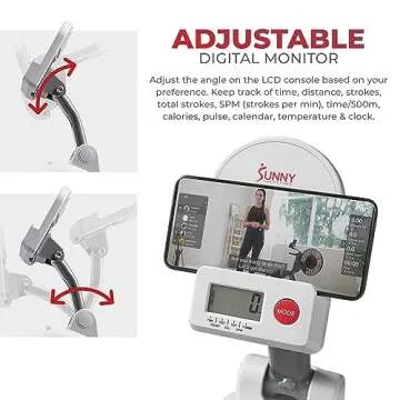 Sunny Health & Fitness Smart Compact Magnetic Rowing Machine with Exclusive SunnyFit® App Enhanced Bluetooth Connectivity – SF-RW521020