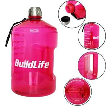 QuiFit 1 Gallon Motivational Water Bottle with Handle