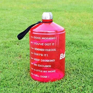 QuiFit 1 Gallon Motivational Water Bottle with Handle