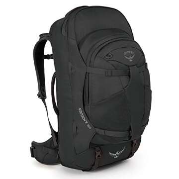 Osprey Farpoint 55 Men's Travel Backpack, Volcanic Grey, Medium/Large