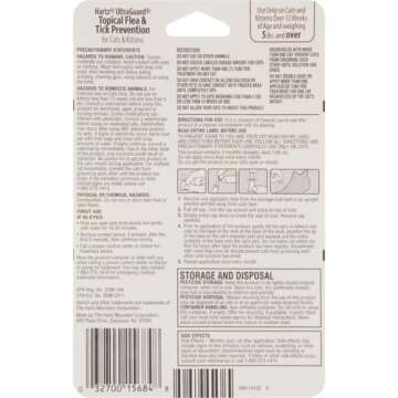 Hartz UltraGuard Topical Flea & Tick Prevention for Cats and Kittens - 3 Monthly Treatments