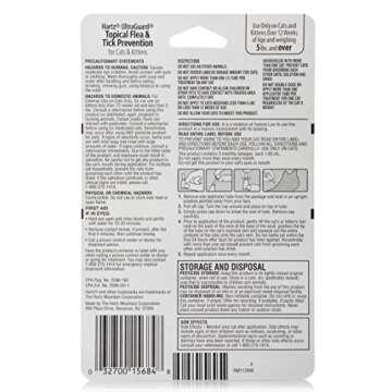Hartz UltraGuard Topical Flea & Tick Prevention for Cats and Kittens - 3 Monthly Treatments