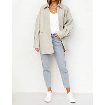 Shop MEROKEETY Women's Wool Shacket for Fall Style