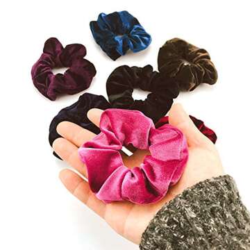 20 Pcs Hair Scrunchies Velvet Elastic Hair Bands Scrunchy Hair Ties Ropes Scrunchie for Women Girls and Ladies Hair Accessories - 20 Assorted Colors