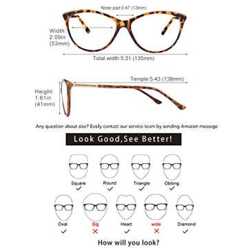 Stylish MEETSUN Cateye Blue Light Blocker Eyewear for Women