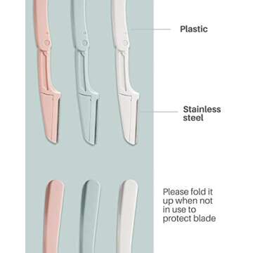 Eyebrow Razors for Women - 15 Pcs Dermaplaning Tool