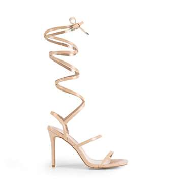 DREAM PAIRS High Heels Stilletos Heels for Women Strappy Gladiator Sexy Square Toe Heels Open Toe Heels Dressy Pumps Sandals