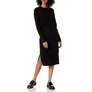 The Drop Women's Renata Rib Slounge Midi Dress - Stylish Plus Size Comfort