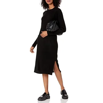 Renata Rib Slounge Midi Dress for Women - Plus Size Essentials