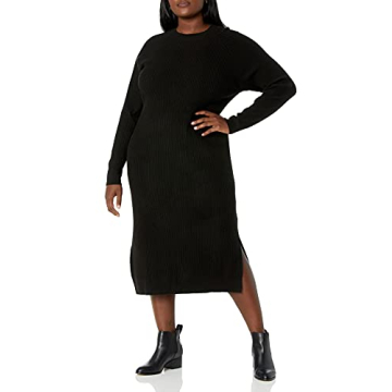 Renata Rib Slounge Midi Dress for Women - Plus Size Essentials