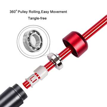 Gaoykai Weighted Jump Rope for Women,Men,Heavy Jump Rope with Adjustable Bold PVC Rope,Ball Bearing ...