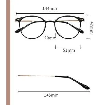Retro Reading Glasses: Stylish Blue Light Blocking Eyewear in Black