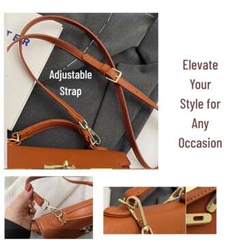 Crossbody Bags For Women PU Leather Trendy Shoulder Bag with Adjustable Strap Cross Body Bag Women's...