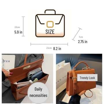 Crossbody Bags For Women PU Leather Trendy Shoulder Bag with Adjustable Strap Cross Body Bag Women's Handbags Purse (White)