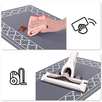 LuxStep Anti-Fatigue Kitchen Mat 2 PCS Memory Foam Grey