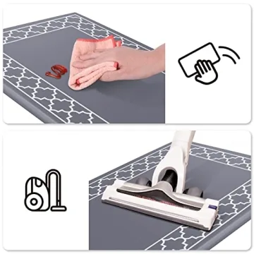 LuxStep Anti-Fatigue Kitchen Mat 2 PCS Memory Foam Grey