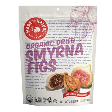 Made In Nature Organic Dried Turkish Smyrna Figs, 40 Ounce (Pack of 1) – Vegan Snack, Non-GMO, Unsulfured, Gluten Free, Kosher