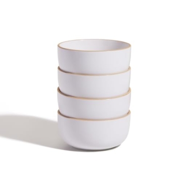 Our Place Soup Bowls - Set of Four 6” Handcrafted Ceramic Bowls | Versatile for Soups, Oats, & Des...