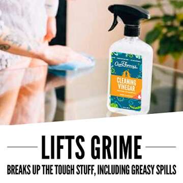 Aunt Fannie's All Purpose Cleaning Vinegar 16.9 Ounces, Multipurpose Surface Spray Cleaner (Sweet Mandarin)