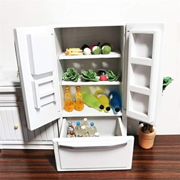SXFSE Dollhouse Miniature Kitchen for Kids Play
