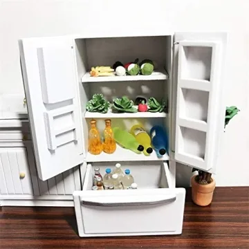 SXFSE Dollhouse Miniature Kitchen for Kids Play
