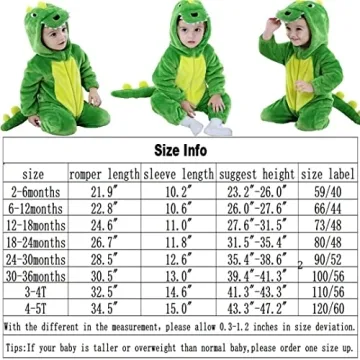 Unisex Baby Dinosaur Costume for 18-24 Months