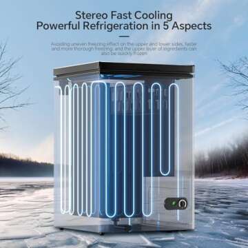Kismile 3.5 Cubic Feet Chest Freezer: Compact and Efficient Food Storage Solution