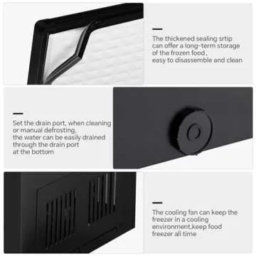 Kismile 3.5 Cu Ft Chest Freezer with Adjustable Temperature