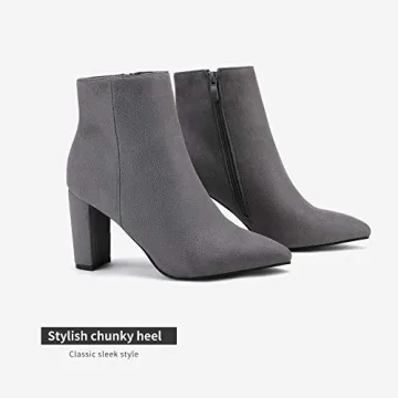 Stylish and Comfortable Chunky Heel Ankle Booties for Women