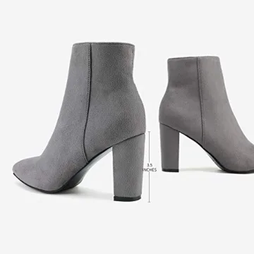 Stylish and Comfortable Chunky Heel Ankle Booties for Women
