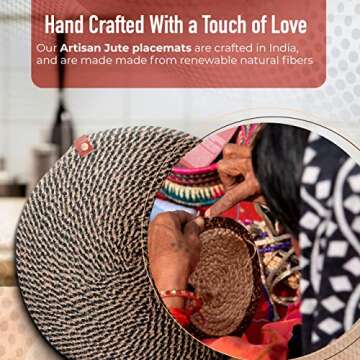 Mod and Main Jute Placemats Set of 6 – Elegant & Durable