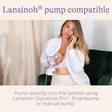 Lansinoh Breastmilk Storage Breast Pump Bottles, 4 Count
