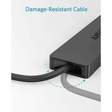 Anker 4-Port USB 3.0 Hub with 5Gbps Data Transfer, Ultra-Slim Data USB Hub [Charging Not Supported], for MacBook, iMac, Surface, Mobile HDD, and More (USB-A, 2 ft)